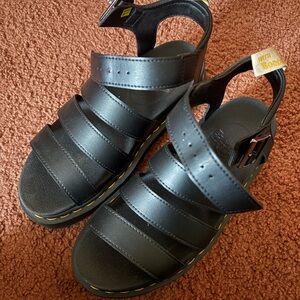 Dr. Martens Black Leather Sandals